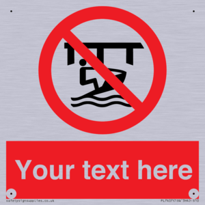 Custom Do not use watercraft in the vicinity of piers